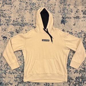 Hollister Men's Beige Hoodie Sweater